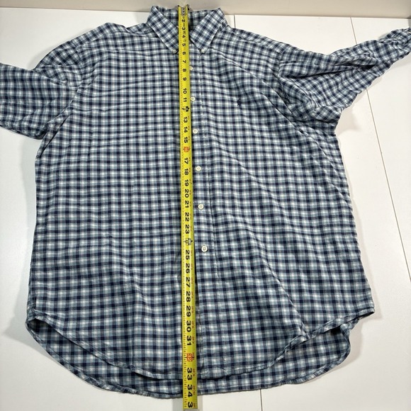 Vintage Ralph Lauren Blake Shirt XL Blue White Plaid Long Sleeve Button Down - Picture 6 of 7
